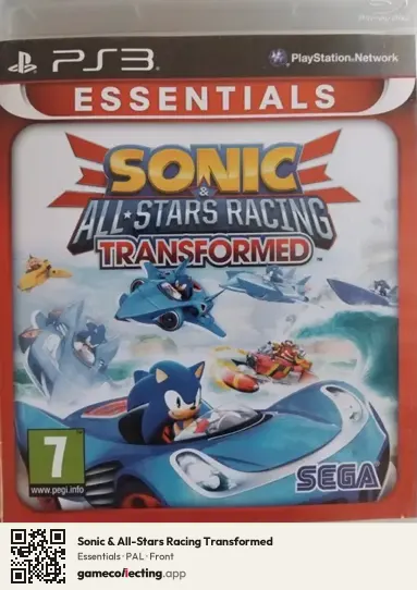 Sonic & All-Stars Racing Transformed PlayStation 3, PAL box front