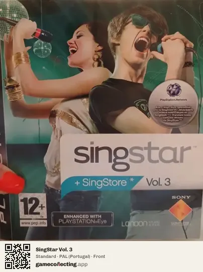 SingStar Vol. 3 PlayStation 3, Portugal box front