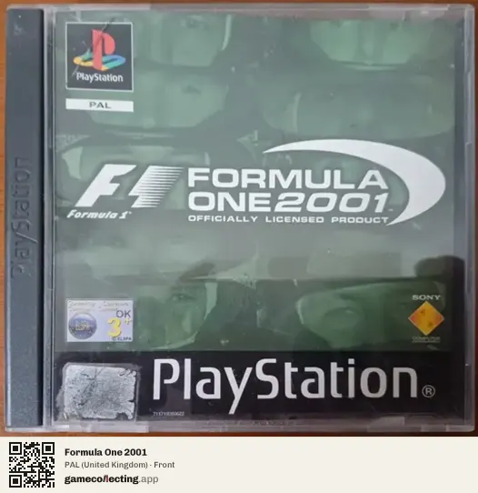 Formula One 2001 PlayStation, United Kingdom box front