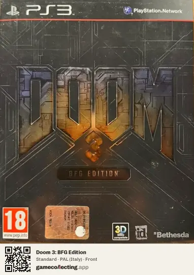 Doom 3: BFG Edition PlayStation 3, Italy box front