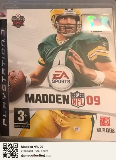 Madden NFL 09 PlayStation 3, PAL box front