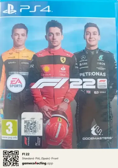 F1 22 PlayStation 4, Spain box front