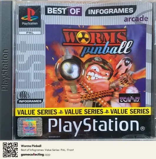 Worms Pinball PlayStation, PAL box front