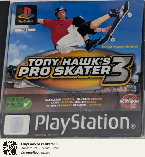 Tony Hawk's Pro Skater 3 PlayStation, France box front