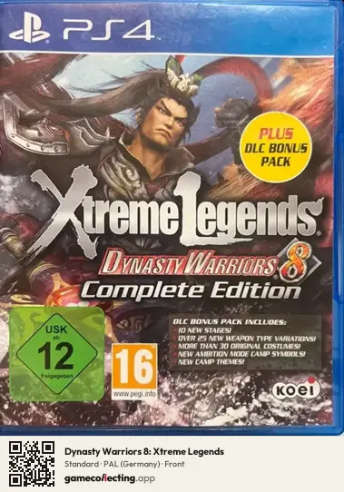 Dynasty Warriors 8: Xtreme Legends PlayStation 4, Germany box front