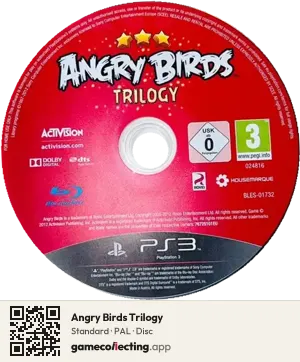 Angry Birds Trilogy PlayStation 3, PAL disc