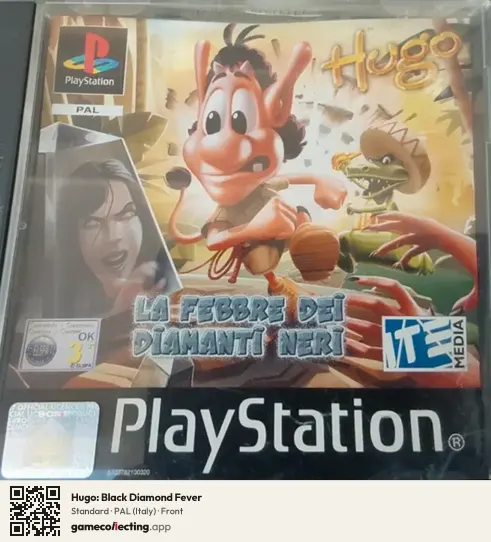 Hugo: Black Diamond Fever PlayStation, Italy box front