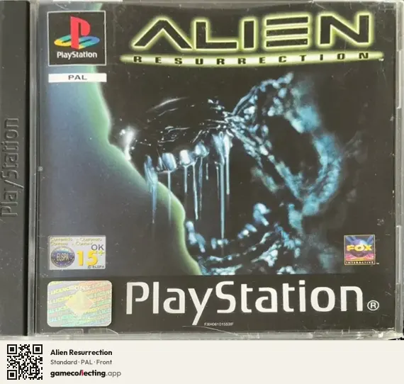 Alien Resurrection PlayStation, PAL box front