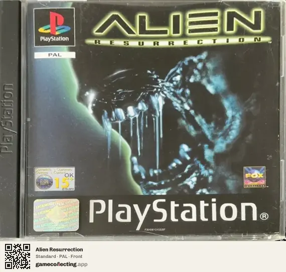 Alien Resurrection PlayStation, PAL box front