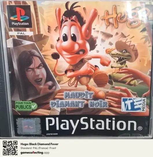 Hugo: Black Diamond Fever PlayStation, France box front