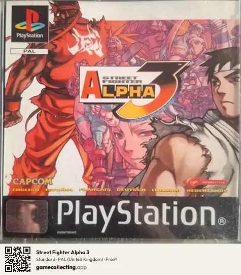 Street Fighter Alpha 3 PlayStation, United Kingdom box front