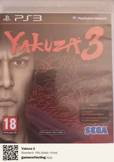 Yakuza 3 PlayStation 3, Italy box front