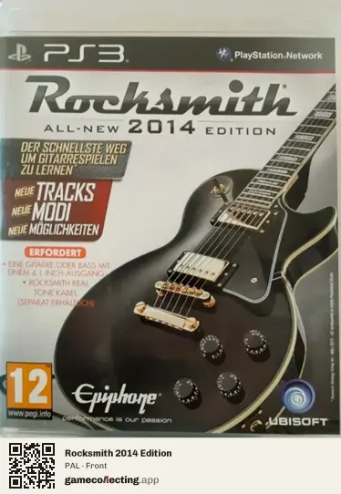 Rocksmith 2014 Edition PlayStation 3, PAL box front