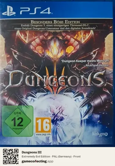 Dungeons III PlayStation 4, Germany box front
