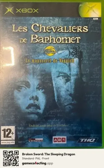 Broken Sword: The Sleeping Dragon Xbox, PAL box front