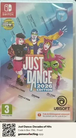 Just Dance: Decades of Hits Nintendo Switch 2, PAL box front