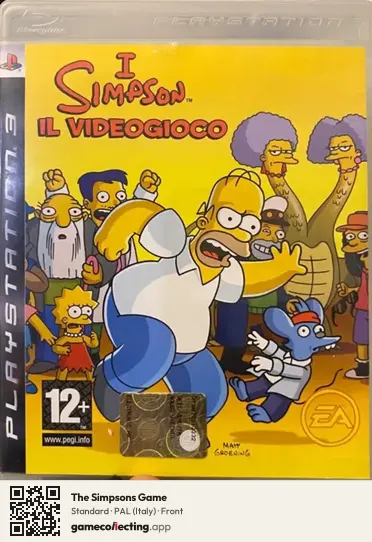 The Simpsons Game PlayStation 3, Italy box front