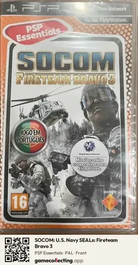 SOCOM: U.S. Navy SEALs: Fireteam Bravo 3 PlayStation Portable, PAL box front
