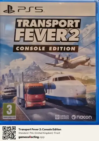 Transport Fever 2: Console Edition PlayStation 5, United Kingdom box front