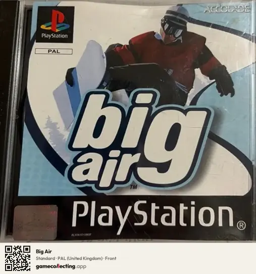 Big Air PlayStation, United Kingdom box front