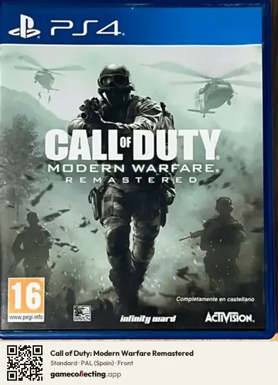 Call of Duty: Modern Warfare Remastered PlayStation 4, Spain box front