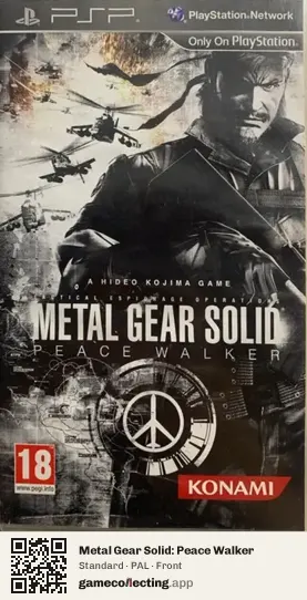 Metal Gear Solid: Peace Walker PlayStation Portable, PAL box front