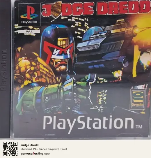Judge Dredd PlayStation, United Kingdom box front