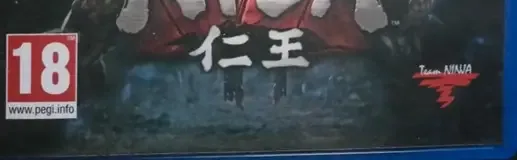 Nioh, the PEGI square on its front