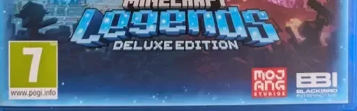 Minecraft Legends, the PEGI square on its front