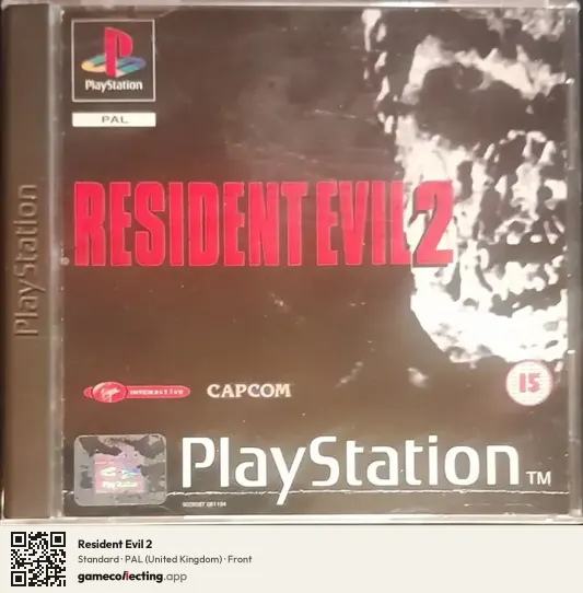 Resident Evil 2 PlayStation, United Kingdom box front