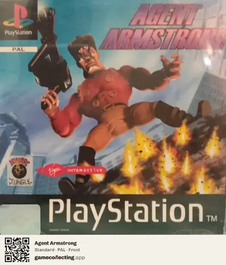 Agent Armstrong PlayStation, PAL box front