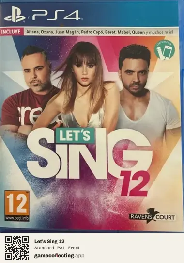 Let's Sing 12 PlayStation 4, PAL box front