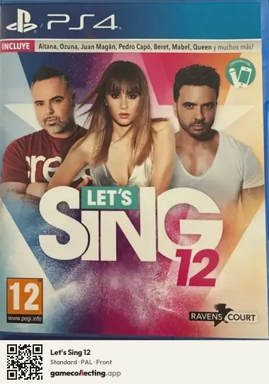 Let's Sing 12 PlayStation 4, PAL box front