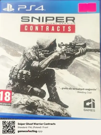 Sniper Ghost Warrior Contracts PlayStation 4, Poland box front