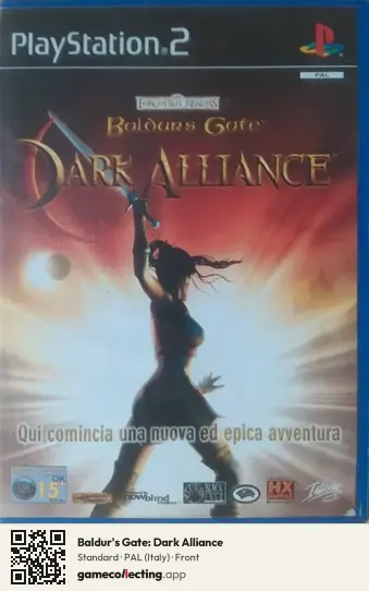Baldur's Gate: Dark Alliance PlayStation 2, Italy box front
