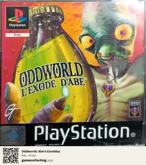 Oddworld: Abe's Exoddus PlayStation, PAL box front