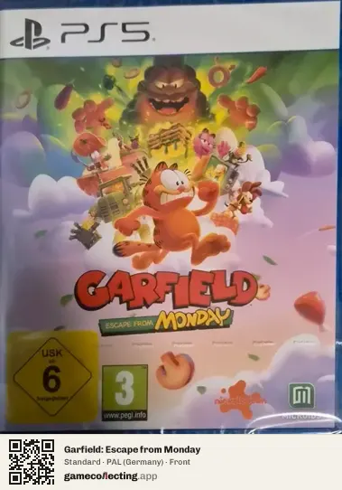 Garfield: Escape from Monday PlayStation 5, Germany box front