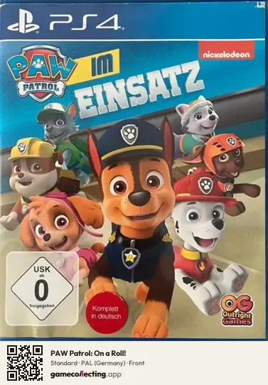PAW Patrol: On a Roll! PlayStation 4, Germany box front