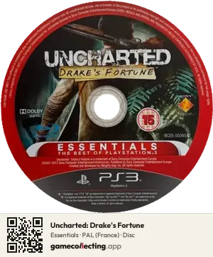 Uncharted: Drake's Fortune PlayStation 3, PAL disc