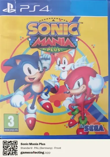 Sonic Mania Plus PlayStation 4, Germany box front