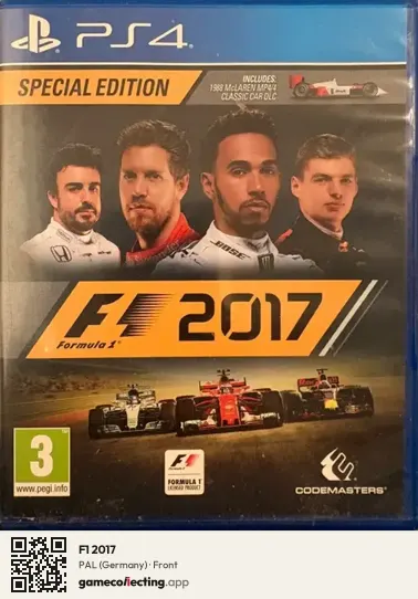 F1 2017 PlayStation 4, Germany box front