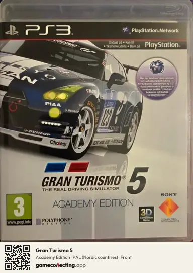 Gran Turismo 5 PlayStation 3, Nordic countries box front