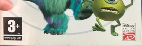 Monsters, Inc., the PEGI square on its front