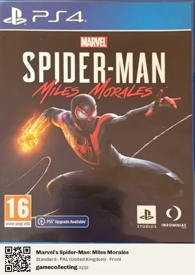 Marvel's Spider-Man: Miles Morales PlayStation 4, United Kingdom box front
