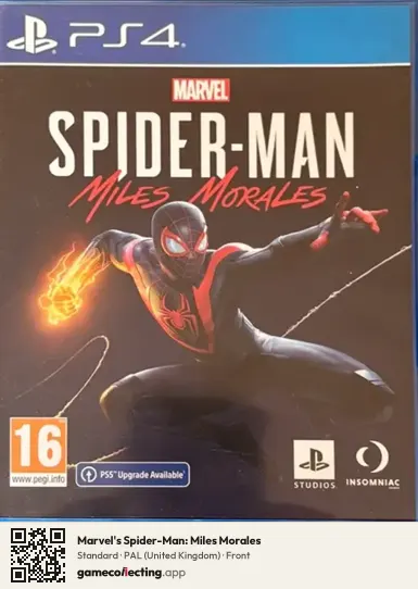 Marvel's Spider-Man: Miles Morales PlayStation 4, United Kingdom box front