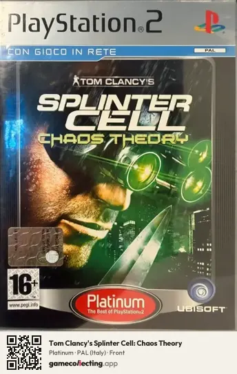 Tom Clancy's Splinter Cell: Chaos Theory PlayStation 2, Italy box front