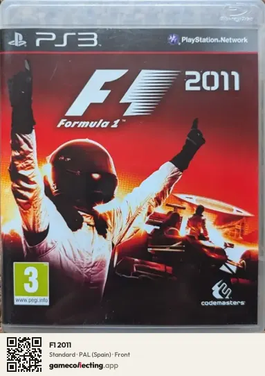F1 2011 PlayStation 3, Spain box front