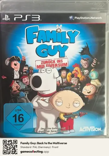 Family Guy: Back to the Multiverse PlayStation 3, Germany box front