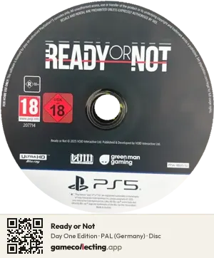 Ready or Not PlayStation 5, PAL disc