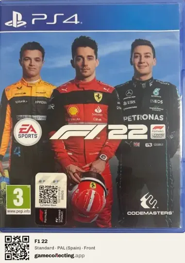 F1 22 PlayStation 4, Spain box front
